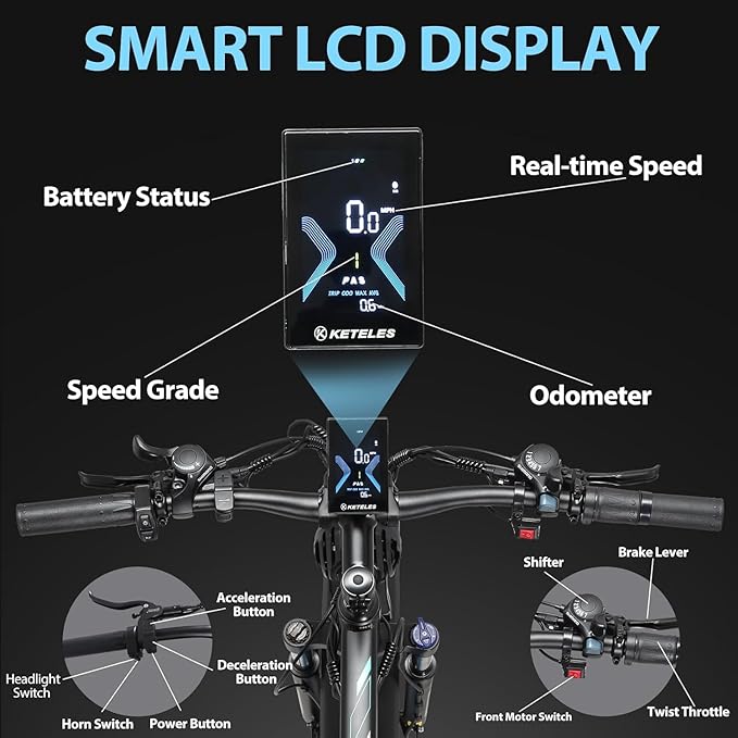 KAIJIELAISI V3 Electric Bike for Adults,AWD Ebike Dual Motor 4000W Peak, 26'' Fat Tire Ebikes with 48V 23AH Battery Hydraulic Disc Brake Electric Bicycle, 21 Speed Mountain Bikes