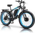KAIJIELAISI V3 Electric Bike for Adults,AWD Ebike Dual Motor 4000W Peak, 26'' Fat Tire Ebikes with 48V 23AH Battery Hydraulic Disc Brake Electric Bicycle, 21 Speed Mountain Bikes
