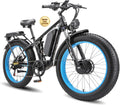 KAIJIELAISI V3 PRO Electric Bike, 6000W Peak Motor, 26” Fat Tire, 52V 26AH Battery, Full Suspension